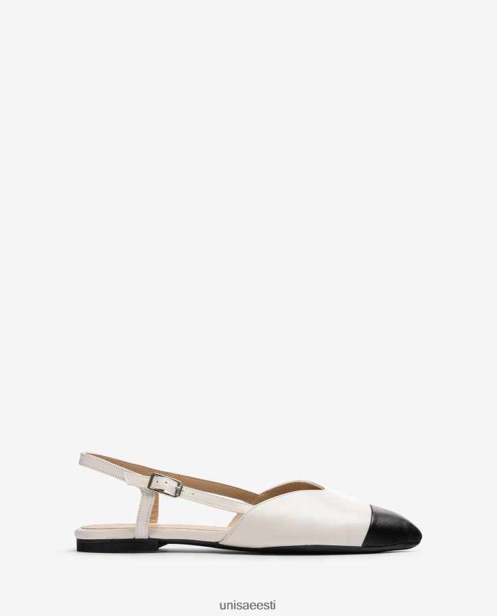 Unisa 88PPB4542 kahetooniline lame slingback jalats naised valge