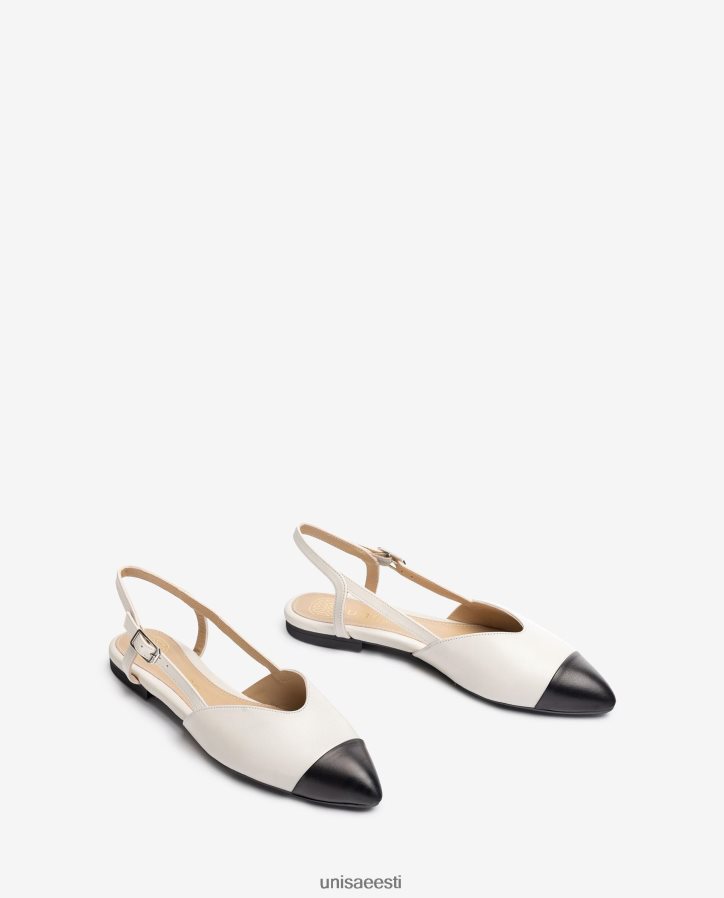 Unisa 88PPB4542 kahetooniline lame slingback jalats naised valge