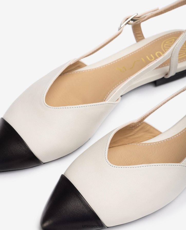 Unisa 88PPB4542 kahetooniline lame slingback jalats naised valge