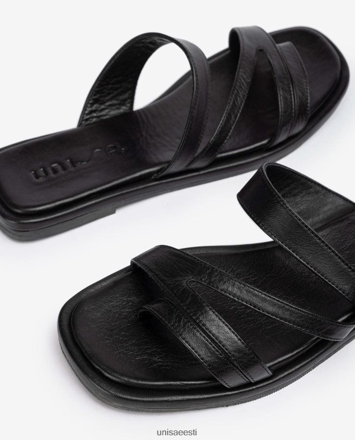 Unisa 88PPB413 lamedad rihmaga sandaalid naised must