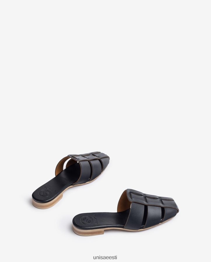 Unisa 88PPB4397 perforeeritud nahast sandaal naised must