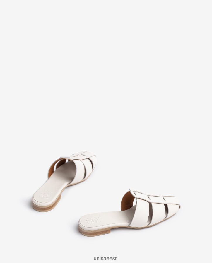 Unisa 88PPB4398 perforeeritud nahast sandaal naised valge