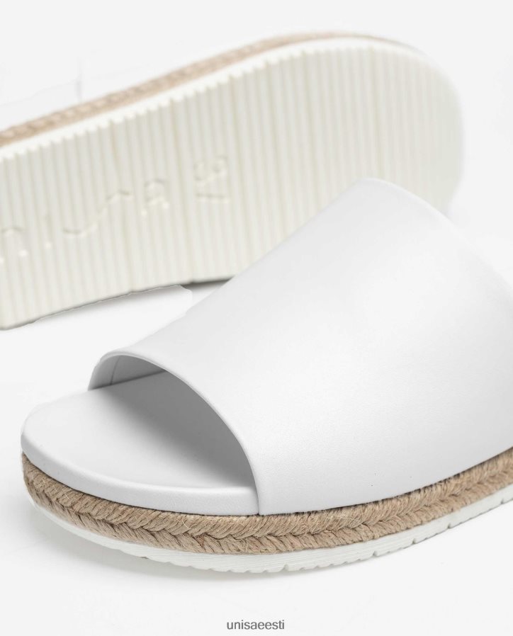 Unisa 88PPB4425 nahast ja džuudist sandaalid naised valge