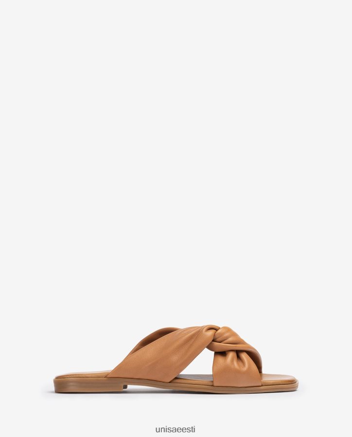 Unisa 88PPB463 lame crossover rihmaga sandaal naised pruun