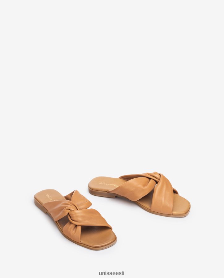 Unisa 88PPB463 lame crossover rihmaga sandaal naised pruun