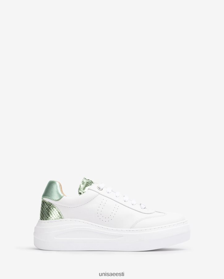 Unisa 88PPB4662 nahast tossud maksitallaga naised valge