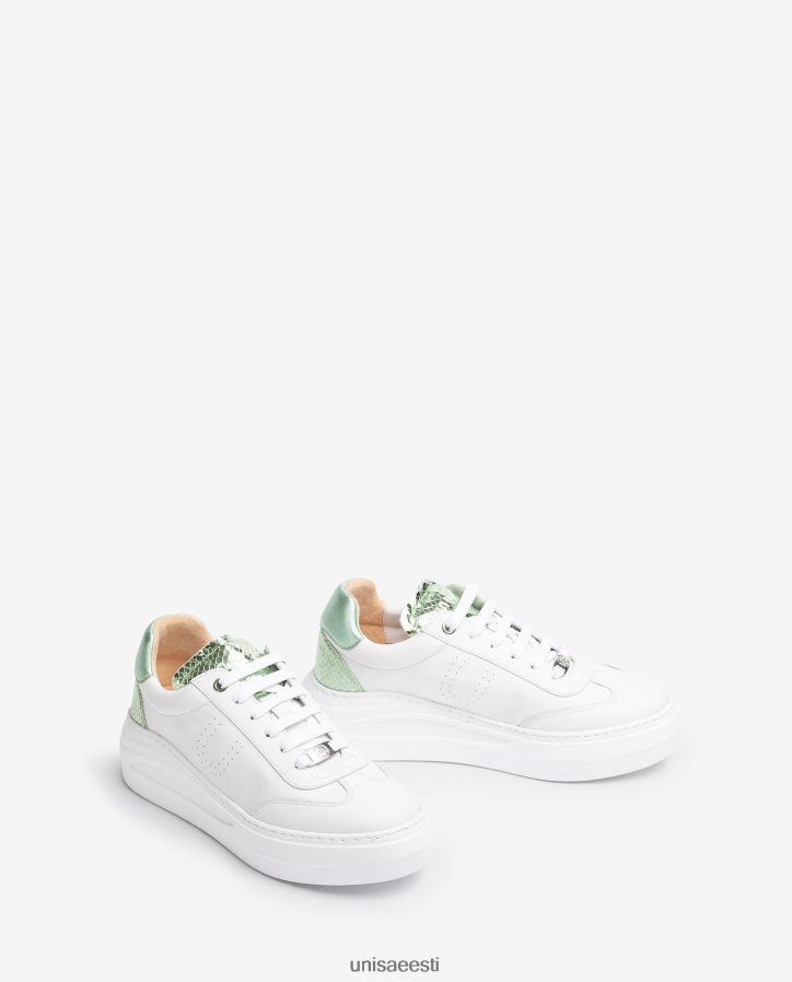 Unisa 88PPB4662 nahast tossud maksitallaga naised valge