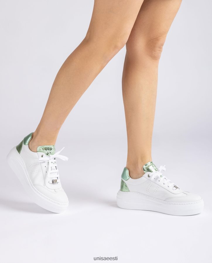 Unisa 88PPB4662 nahast tossud maksitallaga naised valge