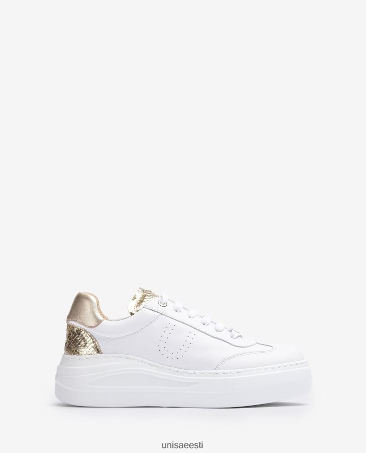 Unisa 88PPB4664 nahast tossud maksitallaga naised valge