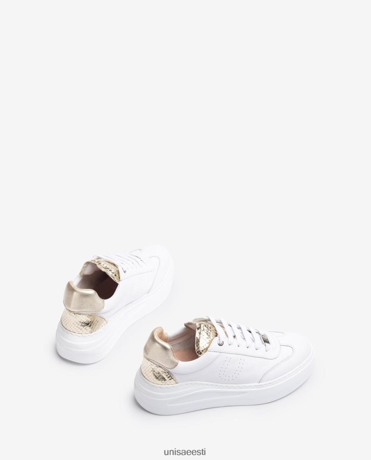 Unisa 88PPB4664 nahast tossud maksitallaga naised valge