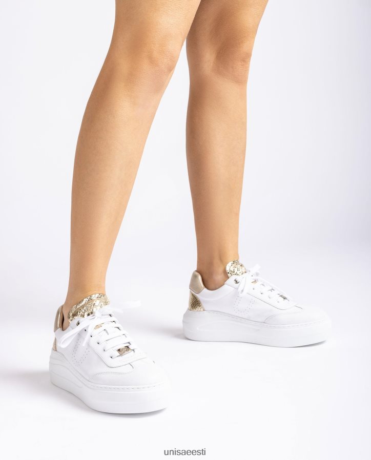 Unisa 88PPB4664 nahast tossud maksitallaga naised valge