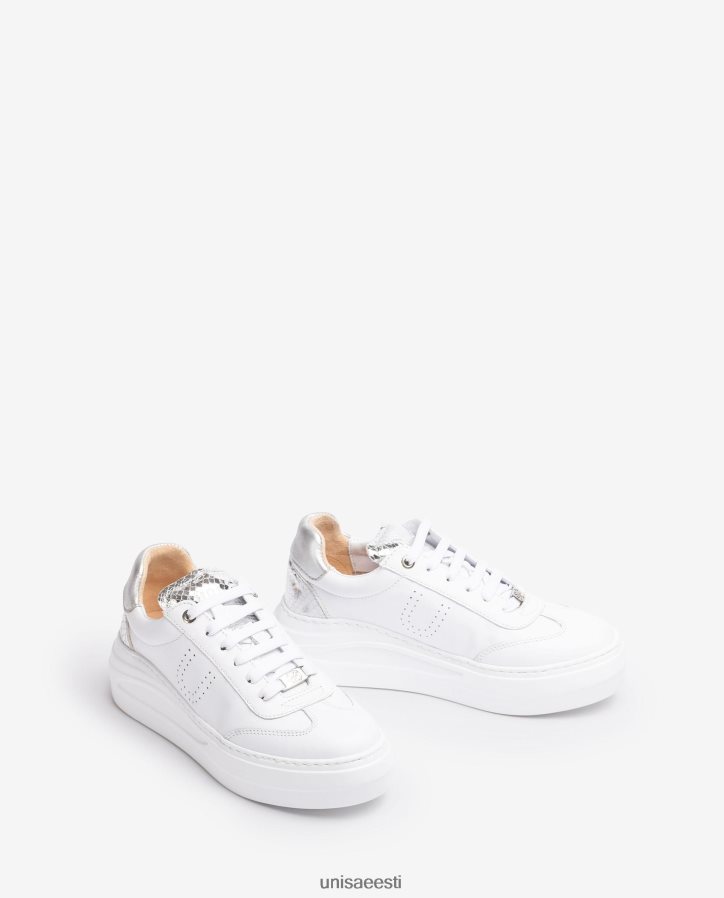 Unisa 88PPB4665 nahast tossud maksitallaga naised valge