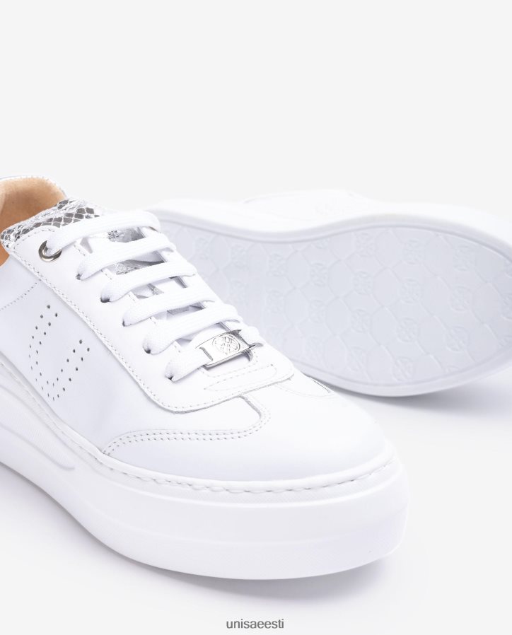 Unisa 88PPB4665 nahast tossud maksitallaga naised valge