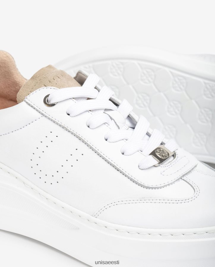 Unisa 88PPB4673 nahast tossud maksitallaga naised valge