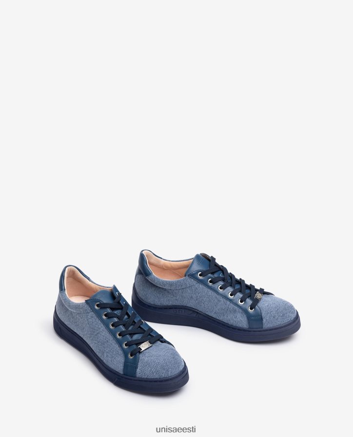 Unisa 88PPB4681 taaskasutatud kangast tossud naised sinine