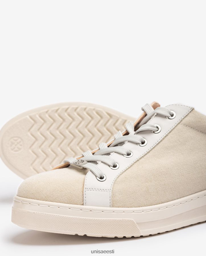 Unisa 88PPB4682 taaskasutatud kangast tossud naised valge