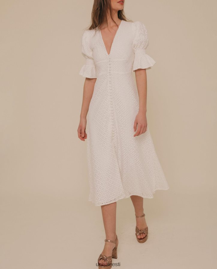 Unisa 88PPB41245 nüansirikas pitsist midikleit naised valge