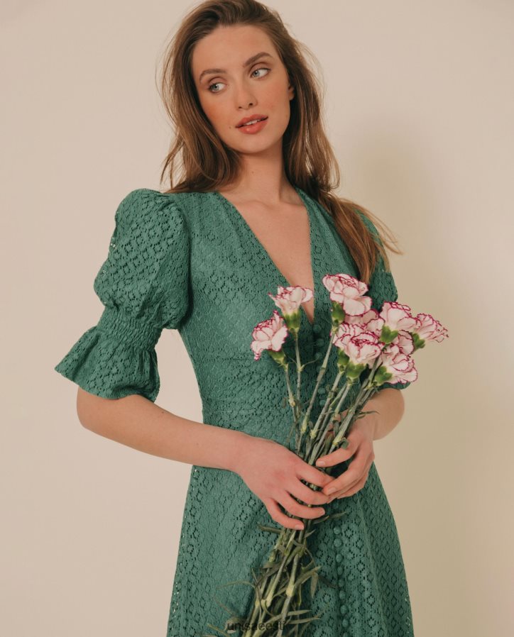 Unisa 88PPB41246 nüansirikas pitsist midikleit naised roheline