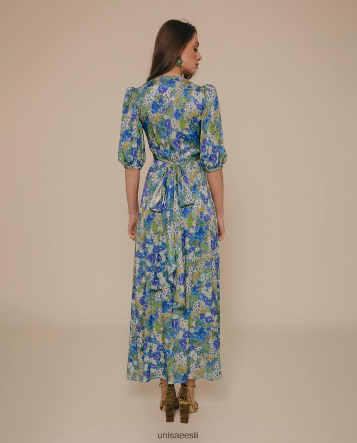 Unisa 88PPB41248 lendav midi kleit naised sinine