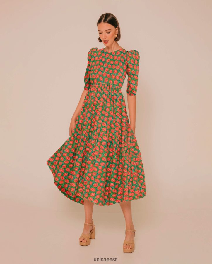 Unisa 88PPB41254 kleit asümmeetrilise seelikuga naised roheline