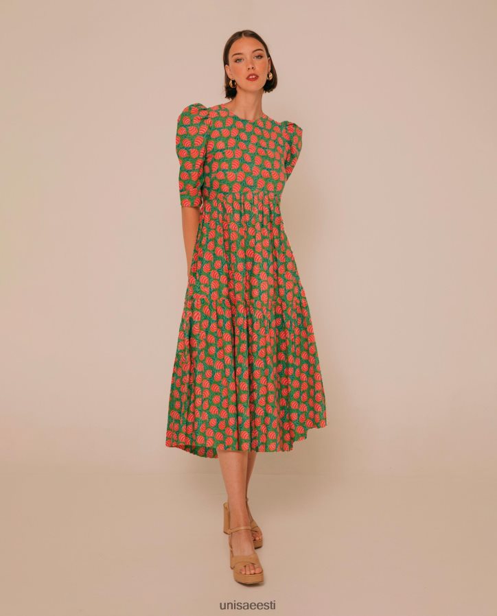 Unisa 88PPB41254 kleit asümmeetrilise seelikuga naised roheline