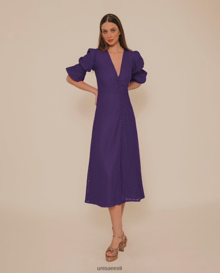 Unisa 88PPB41257 nüansirikas pitsist midikleit naised lilla