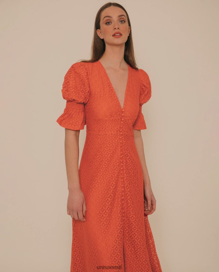 Unisa 88PPB41259 nüansirikas pitsist midikleit naised oranž