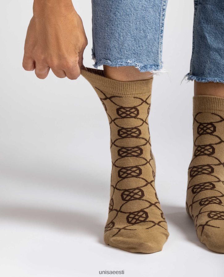 Unisa 88PPB41087 orgaanilisest puuvillast sokid naised pruun