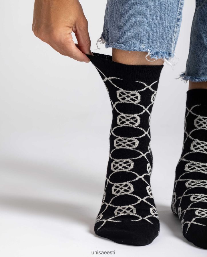 Unisa 88PPB41088 orgaanilisest puuvillast sokid naised must