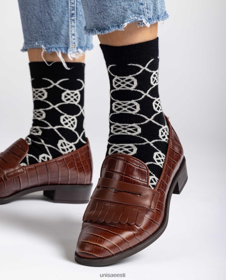 Unisa 88PPB41088 orgaanilisest puuvillast sokid naised must