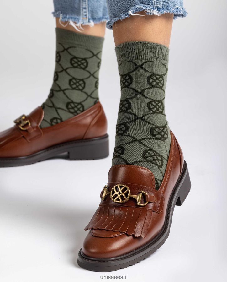 Unisa 88PPB41090 orgaanilisest puuvillast sokid naised roheline